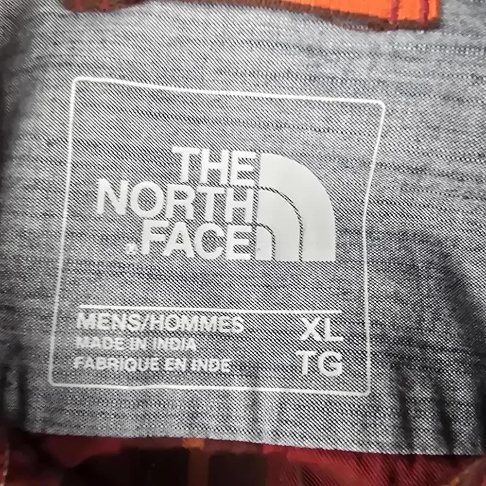 The North Face Men's Red Plaid Button-Up Shirt XL